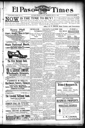 El Paso International Daily Times (El Paso, Tex.), Vol. 20, No. 129, Ed. 1 Sunday, May 27, 1900