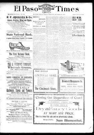El Paso International Daily Times (El Paso, Tex.), Vol. 18, No. 258, Ed. 1 Friday, October 28, 1898