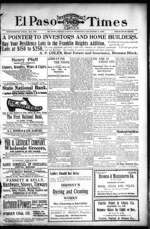 El Paso International Daily Times (El Paso, Tex.), Vol. 19, No. 269, Ed. 1 Sunday, November 5, 1899
