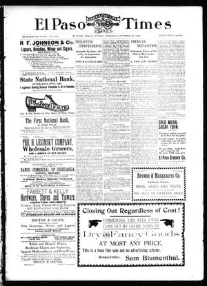 El Paso International Daily Times (El Paso, Tex.), Vol. 18, No. 254, Ed. 1 Sunday, October 23, 1898