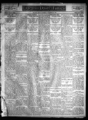 Primary view of object titled 'El Paso Daily Times (El Paso, Tex.), Vol. 25, Ed. 1 Saturday, November 25, 1905'.