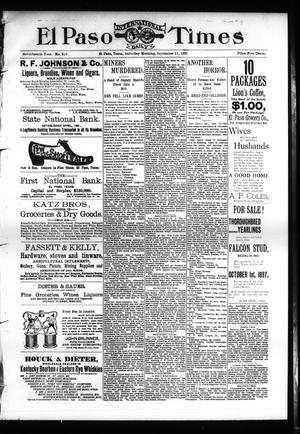 El Paso International Daily Times (El Paso, Tex.), Vol. 17, No. 216, Ed. 1 Saturday, September 11, 1897
