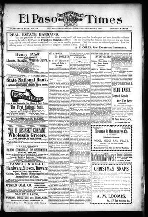 El Paso International Daily Times (El Paso, Tex.), Vol. 19, No. 298, Ed. 1 Saturday, December 9, 1899