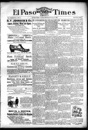El Paso International Daily Times (El Paso, Tex.), Vol. 17, No. 33, Ed. 1 Tuesday, February 9, 1897