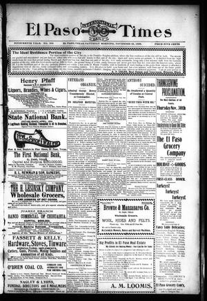 El Paso International Daily Times (El Paso, Tex.), Vol. 19, No. 286, Ed. 1 Saturday, November 25, 1899