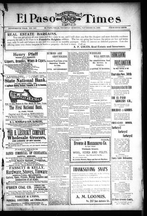El Paso International Daily Times (El Paso, Tex.), Vol. 19, No. 290, Ed. 1 Thursday, November 30, 1899