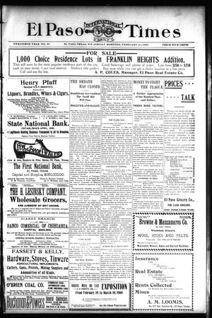 El Paso International Daily Times (El Paso, Tex.), Vol. 20, No. 50, Ed. 1 Wednesday, February 28, 1900
