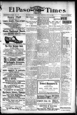 El Paso International Daily Times (El Paso, Tex.), Vol. 19, No. 179, Ed. 1 Saturday, July 29, 1899