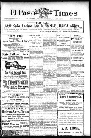El Paso International Daily Times (El Paso, Tex.), Vol. 20, No. 26, Ed. 1 Wednesday, January 31, 1900