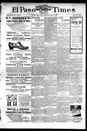 El Paso International Daily Times (El Paso, Tex.), Vol. 17, No. 192, Ed. 1 Saturday, August 14, 1897