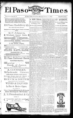 El Paso International Daily Times (El Paso, Tex.), Vol. 13, No. 15, Ed. 1 Wednesday, January 18, 1893