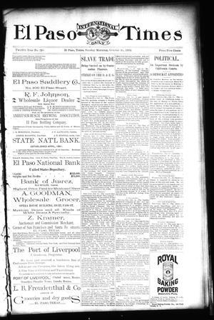 El Paso International Daily Times (El Paso, Tex.), Vol. 12, No. 240, Ed. 1 Sunday, October 16, 1892