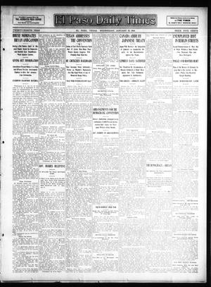 El Paso Daily Times (El Paso, Tex.), Vol. 28, Ed. 1 Wednesday, January 22, 1908