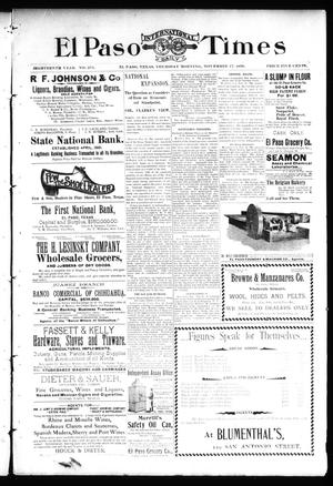El Paso International Daily Times (El Paso, Tex.), Vol. 18, No. 275, Ed. 1 Thursday, November 17, 1898