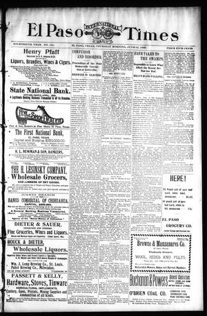 El Paso International Daily Times (El Paso, Tex.), Vol. 19, No. 144, Ed. 1 Thursday, June 22, 1899