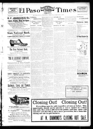 El Paso International Daily Times (El Paso, Tex.), Vol. 19, No. 28, Ed. 1 Wednesday, February 2, 1898
