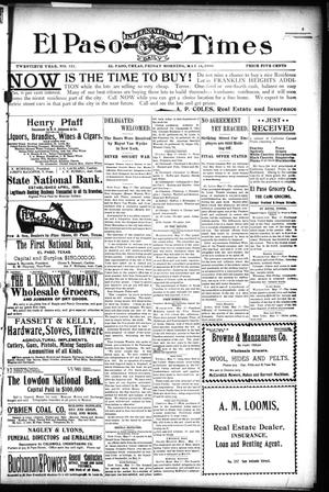 El Paso International Daily Times (El Paso, Tex.), Vol. 20, No. 121, Ed. 1 Friday, May 18, 1900