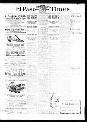 El Paso International Daily Times (El Paso, Tex.), Vol. 18, No. 225, Ed. 1 Tuesday, September 20, 1898