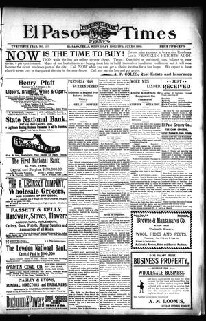 El Paso International Daily Times (El Paso, Tex.), Vol. 20, No. 137, Ed. 1 Wednesday, June 6, 1900