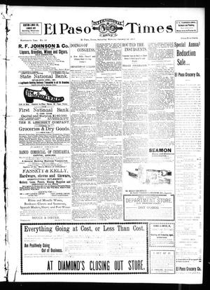 El Paso International Daily Times (El Paso, Tex.), Vol. 19, No. 19, Ed. 1 Saturday, January 22, 1898
