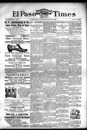 El Paso International Daily Times (El Paso, Tex.), Vol. 17, No. 52, Ed. 1 Wednesday, March 3, 1897