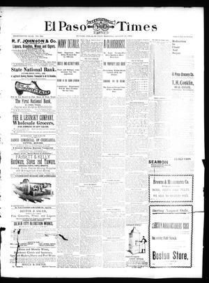 Primary view of object titled 'El Paso International Daily Times (El Paso, Tex.), Vol. 18, No. 194, Ed. 1 Sunday, August 14, 1898'.