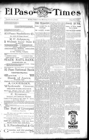 El Paso International Daily Times (El Paso, Tex.), Vol. 12, No. 233, Ed. 1 Friday, October 7, 1892