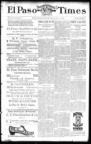 El Paso International Daily Times (El Paso, Tex.), Vol. 13, No. 8, Ed. 1 Tuesday, January 10, 1893