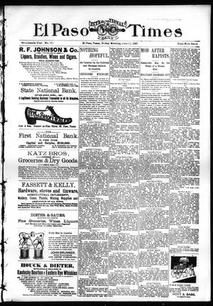 El Paso International Daily Times (El Paso, Tex.), Vol. 17, No. 138, Ed. 1 Friday, June 11, 1897