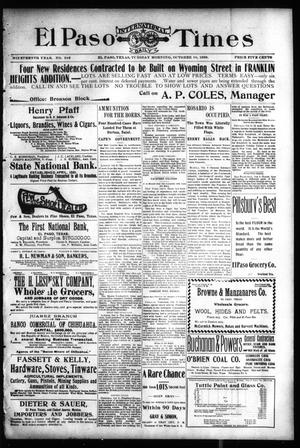 El Paso International Daily Times (El Paso, Tex.), Vol. 19, No. 246, Ed. 1 Tuesday, October 10, 1899