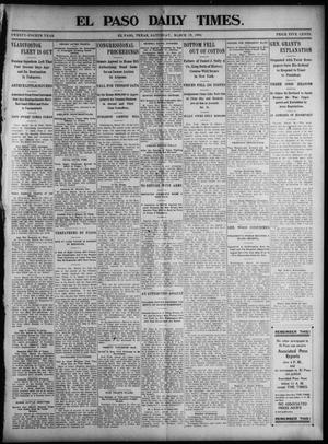 Primary view of object titled 'El Paso Daily Times. (El Paso, Tex.), Vol. 24, Ed. 1 Saturday, March 19, 1904'.