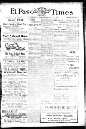 El Paso International Daily Times (El Paso, Tex.), Vol. 19, No. 104, Ed. 1 Thursday, May 4, 1899