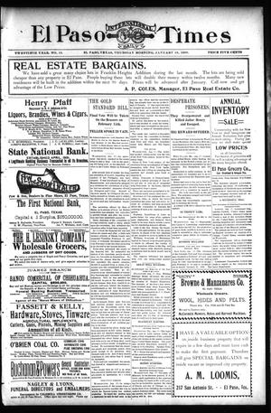 El Paso International Daily Times (El Paso, Tex.), Vol. 20, No. 15, Ed. 1 Thursday, January 18, 1900