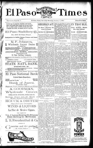 El Paso International Daily Times (El Paso, Tex.), Vol. 13, No. 6, Ed. 1 Saturday, January 7, 1893