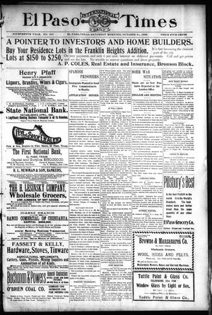 El Paso International Daily Times (El Paso, Tex.), Vol. 19, No. 262, Ed. 1 Saturday, October 28, 1899