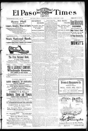 El Paso International Daily Times (El Paso, Tex.), Vol. 19, No. 32, Ed. 1 Tuesday, February 7, 1899