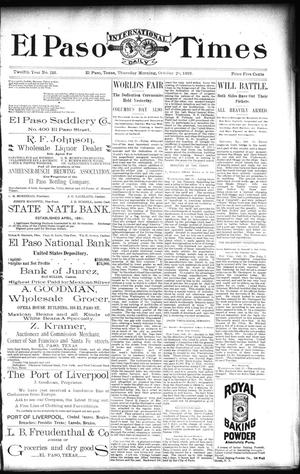El Paso International Daily Times (El Paso, Tex.), Vol. 12, No. 243, Ed. 1 Thursday, October 20, 1892