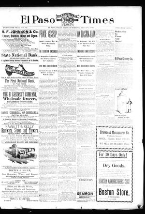El Paso International Daily Times (El Paso, Tex.), Vol. 18, No. 183, Ed. 1 Tuesday, August 2, 1898