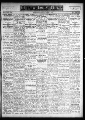 El Paso Daily Times (El Paso, Tex.), Vol. 26, Ed. 1 Thursday, August 16, 1906