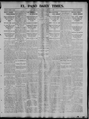 Primary view of object titled 'El Paso Daily Times. (El Paso, Tex.), Vol. 23, No. 106, Ed. 1 Friday, August 28, 1903'.