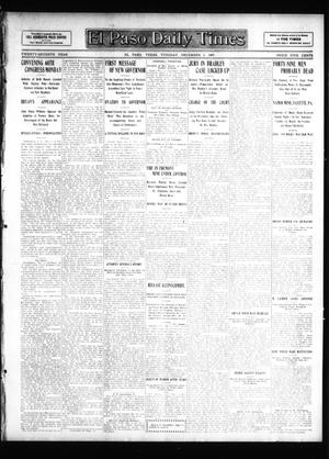 El Paso Daily Times (El Paso, Tex.), Vol. 27, Ed. 1 Tuesday, December 3, 1907