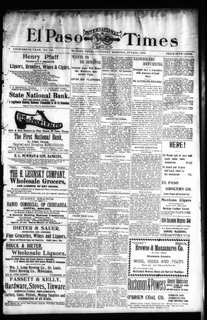 El Paso International Daily Times (El Paso, Tex.), Vol. 19, No. 146, Ed. 1 Saturday, June 24, 1899
