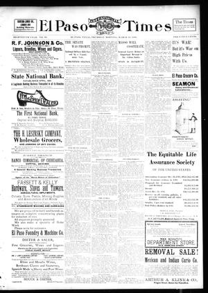 El Paso International Daily Times (El Paso, Tex.), Vol. 18, No. 59, Ed. 1 Thursday, March 10, 1898