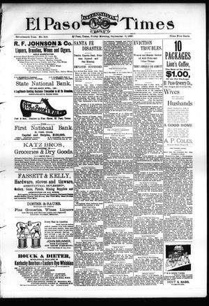 El Paso International Daily Times (El Paso, Tex.), Vol. 17, No. 215, Ed. 1 Friday, September 10, 1897