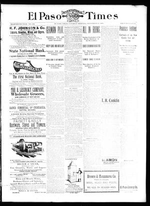 El Paso International Daily Times (El Paso, Tex.), Vol. 18, No. 229, Ed. 1 Saturday, September 24, 1898