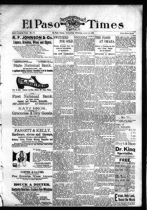 El Paso International Daily Times (El Paso, Tex.), Vol. 17, No. 88, Ed. 1 Wednesday, April 14, 1897
