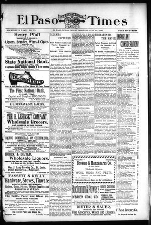 El Paso International Daily Times (El Paso, Tex.), Vol. 19, No. 178, Ed. 1 Friday, July 28, 1899