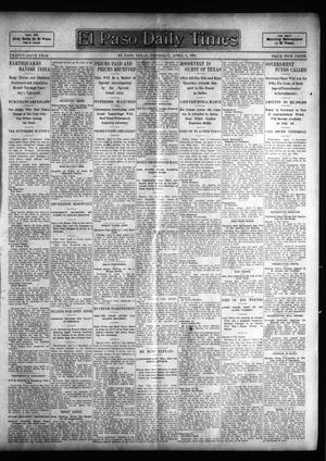 El Paso Daily Times (El Paso, Tex.), Vol. 25, Ed. 1 Thursday, April 6, 1905