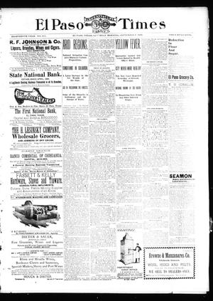 El Paso International Daily Times (El Paso, Tex.), Vol. 18, No. 211, Ed. 1 Saturday, September 3, 1898