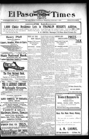 El Paso International Daily Times (El Paso, Tex.), Vol. 20, No. 32, Ed. 1 Wednesday, February 7, 1900